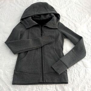 Lululemon Scuba Full Zip Hoodie Dark Heathered Grey Size 4 NEW Without Tags